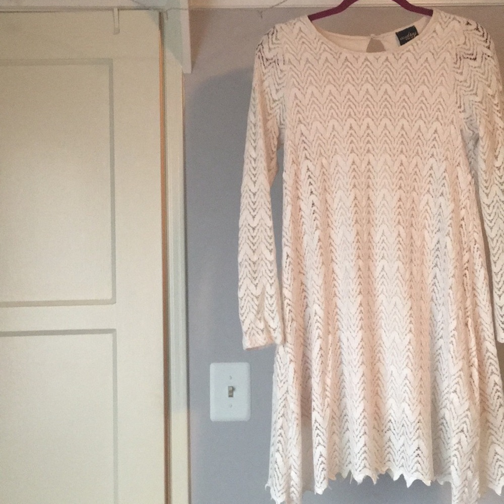 An off white dress